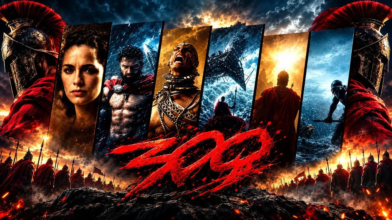 Кадр из фильмов «300 спартанцев»